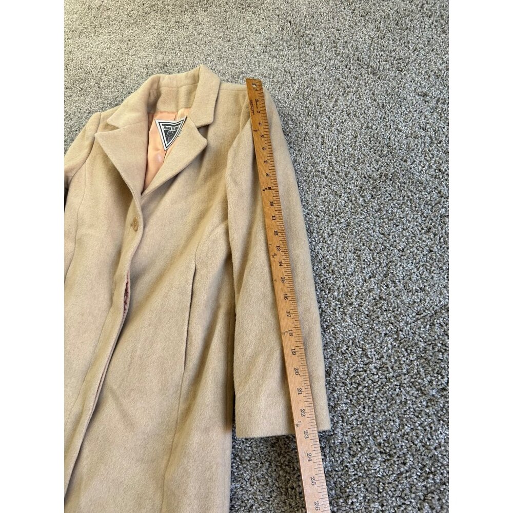 Marvin Richards Womens Sz 2 Wool & Cashmere Blend Coat Beige Lining Button Closu - Picture 7 of 16